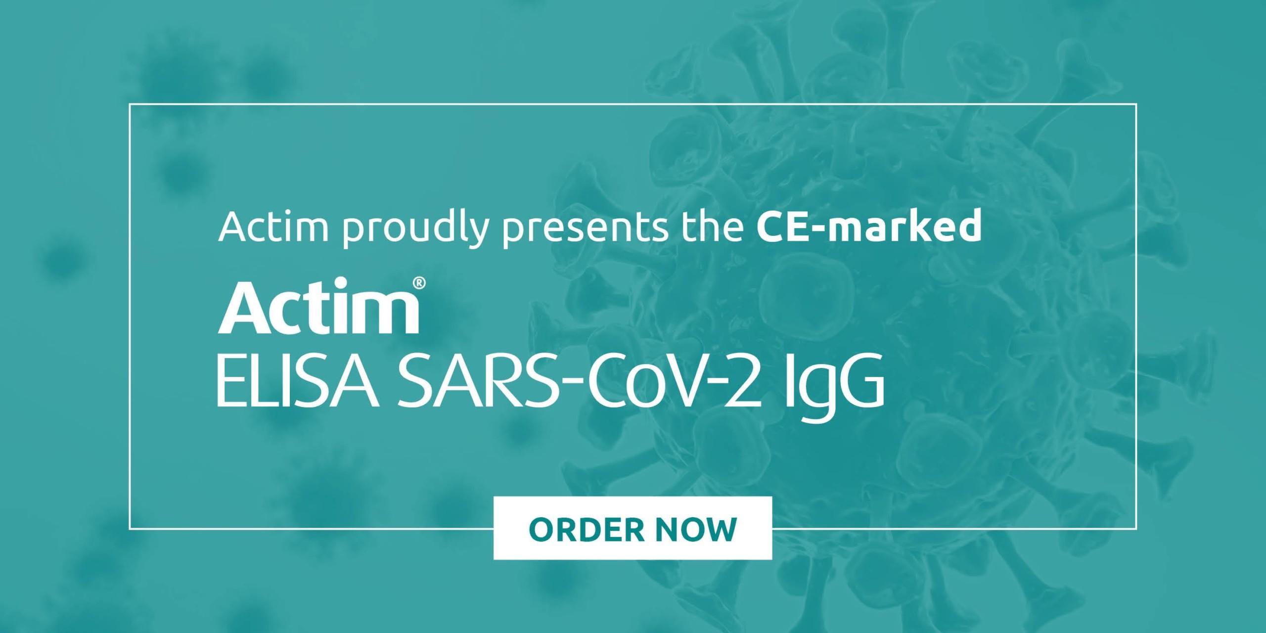 Actim ELISA SARS-CoV-2 IgG is CE-marked